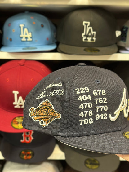 Atlanta Braves MLB Themed Patches | New Era 59FIFTY Fitted Cap | Navy