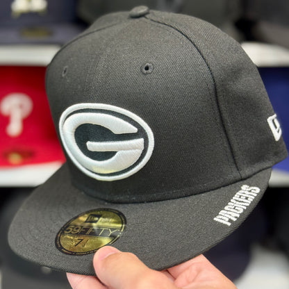 New Era Green Bay Packers 59FIFTY Fitted Hat Black