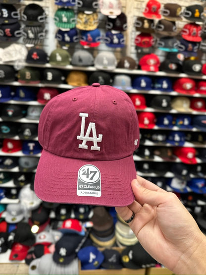 LA Dodgers MLB Dad Cap | '47 Brand Clean Up Adjustable Curve Hat | Color Options