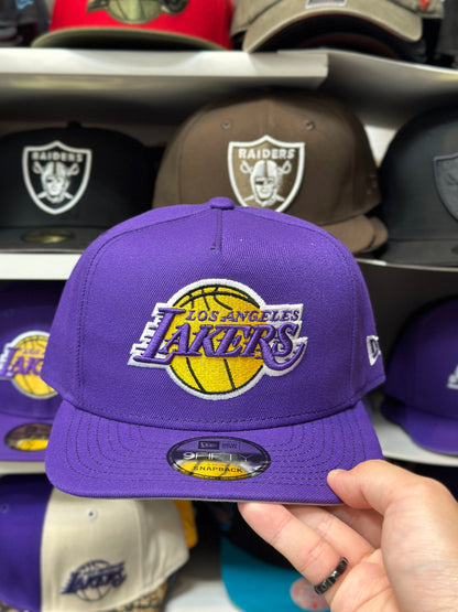 LA Lakers NBA A-Frame Cap | New Era 9FIFTY Adjustable Snapback | Purple