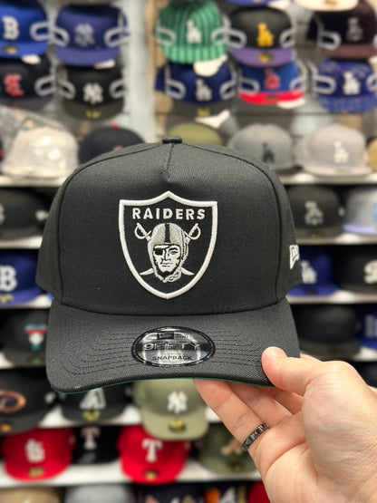 Las Vegas Raiders NFL A-Frame Cap | New Era 9FIFTY Adjustable Snapback | Black