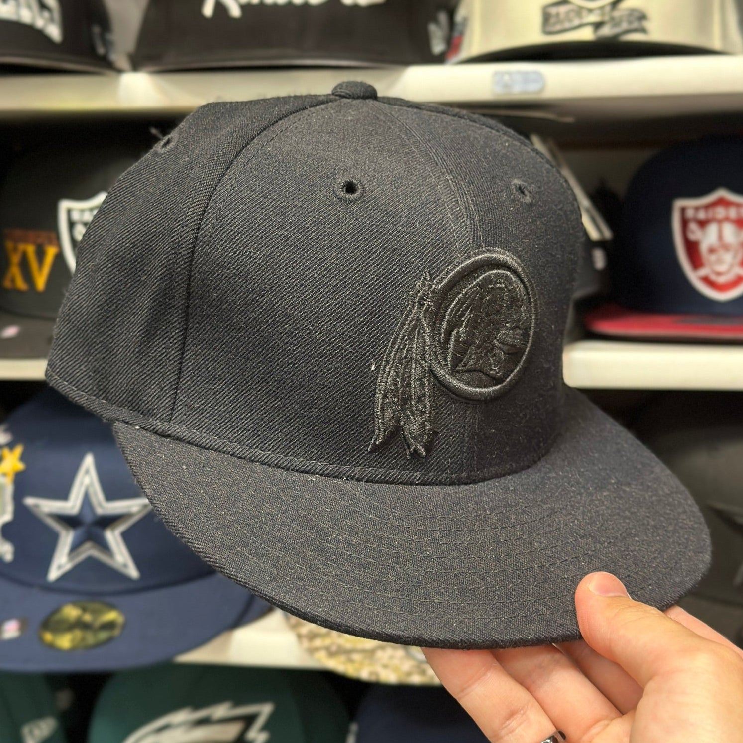 Washington Redskins Reebok Fitted Hat Black - Product Image