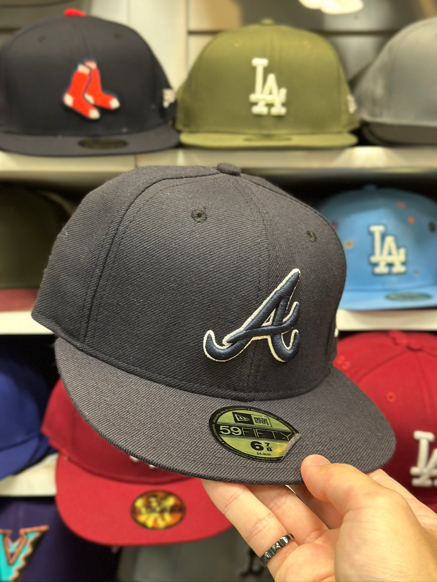 Atlanta Braves MLB Vintage Cap | New Era 59FIFTY Fitted Cap | Dark Blue