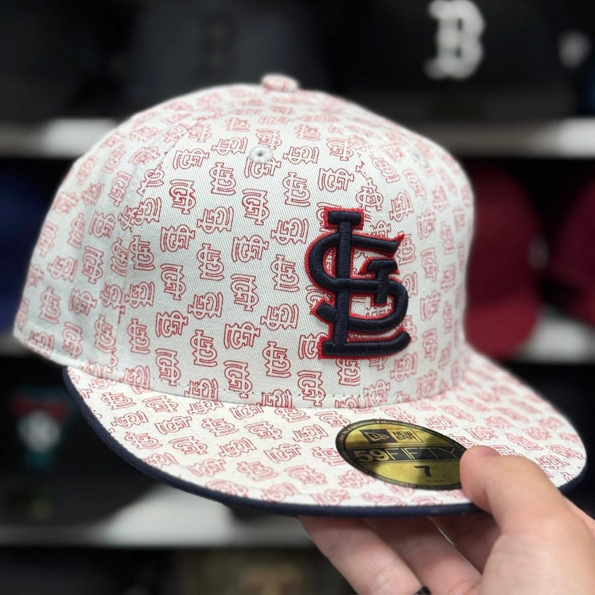New Era St. Louis Cardinals 'Monogram' White 59FIFTY Fitted Hat - Product Image