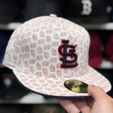 New Era St. Louis Cardinals 'Monogram' White 59FIFTY Fitted Hat