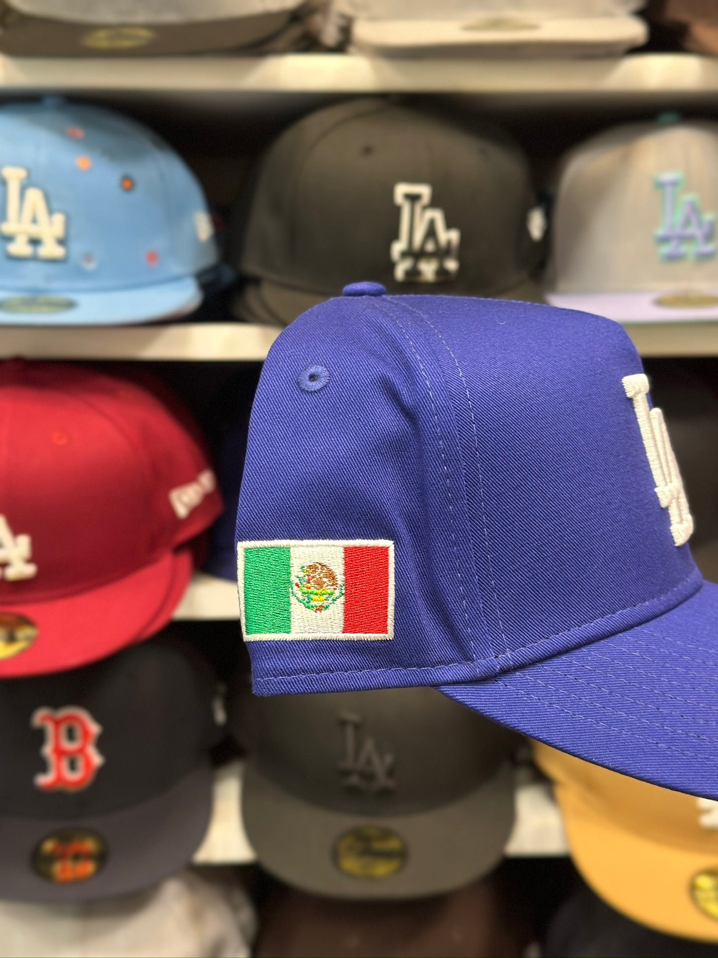 LA Dodgers MLB 'Mexico' A-Frame Snapback | New Era 9FORTY Adjustable Snap | Blue