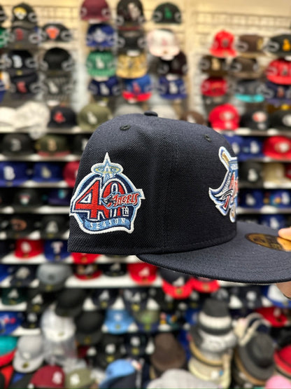 LA Angels MLB '40 Year Anniversary' Patch | New Era 59FIFTY Fitted | Navy