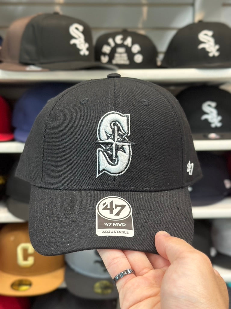 Seattle Mariners MLB Ball Cap | '47 Brand MVP Adjustable Curve Cap | Color Options