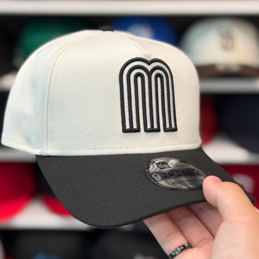 New Era Mexico World Baseball Classics A-Frame Chrome/Black 9FORTY Adjustable Snapback Hat