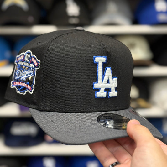 New Era Los Angeles Dodgers '40th Anniversary' A-Frame Black/Grey 9FIFTY Snapback - Product Image