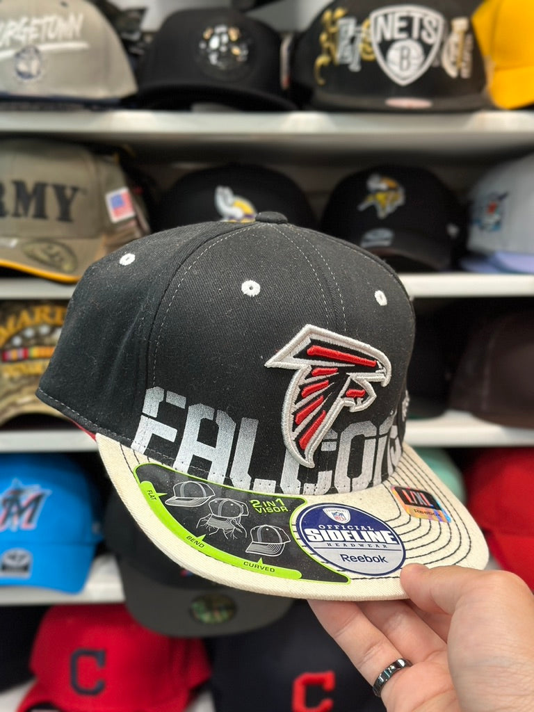 Atlanta Falcons NFL Fitted Hat | Vintage Reebok Sideline | Black | L/XL