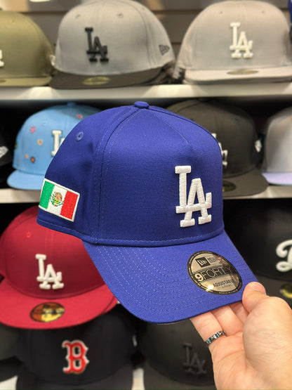 LA Dodgers MLB 'Mexico' A-Frame Snapback | New Era 9FORTY Adjustable Snap | Blue