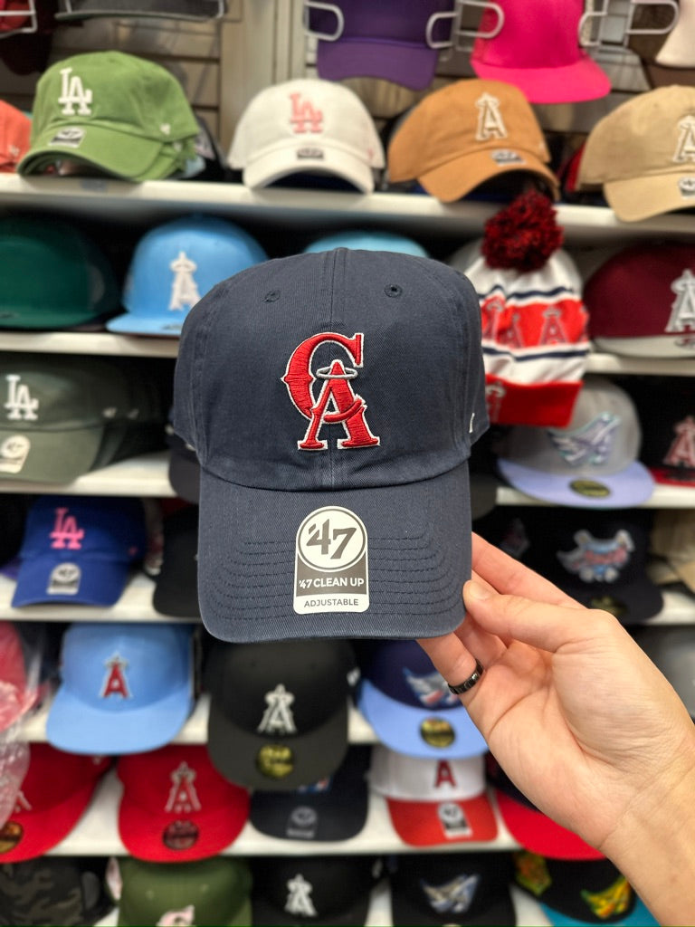 LA Angels MLB Dad Cap | '47 Brand Clean Up Adjustable Curve Hat | Color Options