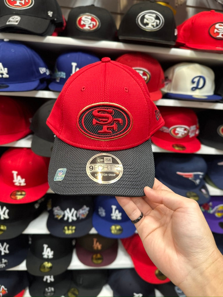 San Francisco 49ers NFL Dry-Fit | New Era 9FORTY Adjustable Ball Cap | Red/Black