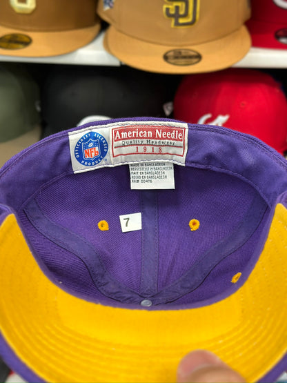 Minnesota Vikings NFL Fitted Hat | Vintage American Needle Sized Cap | Purple