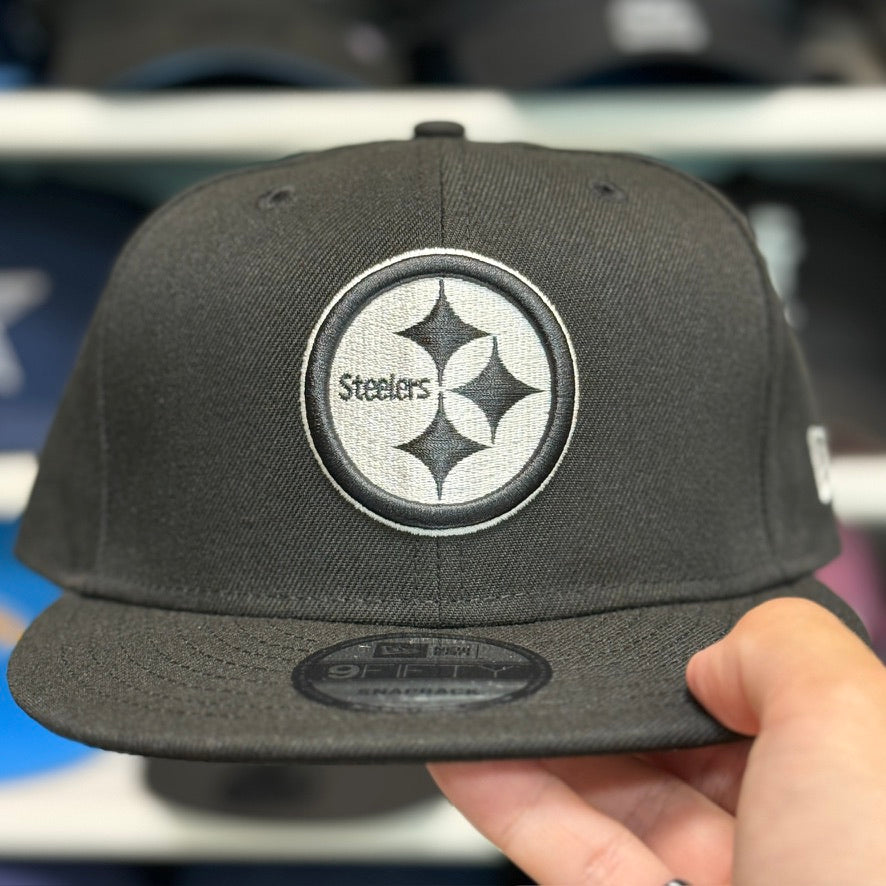 New Era Pittsburgh Steelers Black 9FIFTY Adjustable Snapback Hat