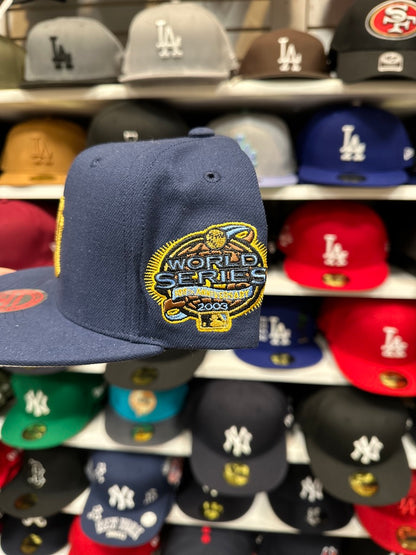 New York Yankees MLB World Series Patches | Mitchell & Ness Original Fit Snapback | Navy