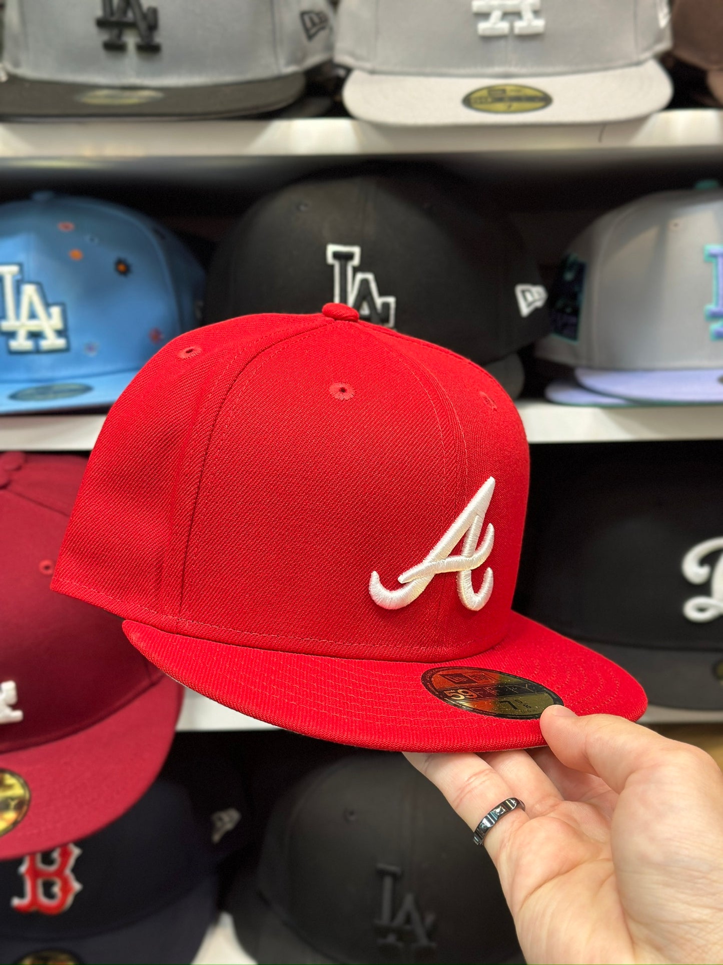 Atlanta Braves MLB Fitted Cap | New Era 59FIFTY Sized Cap | Red