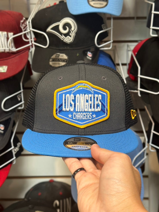 LA Chargers NFL 'Draft Day Trucker' | New Era 9FIFTY Snapback | Gray/Blue