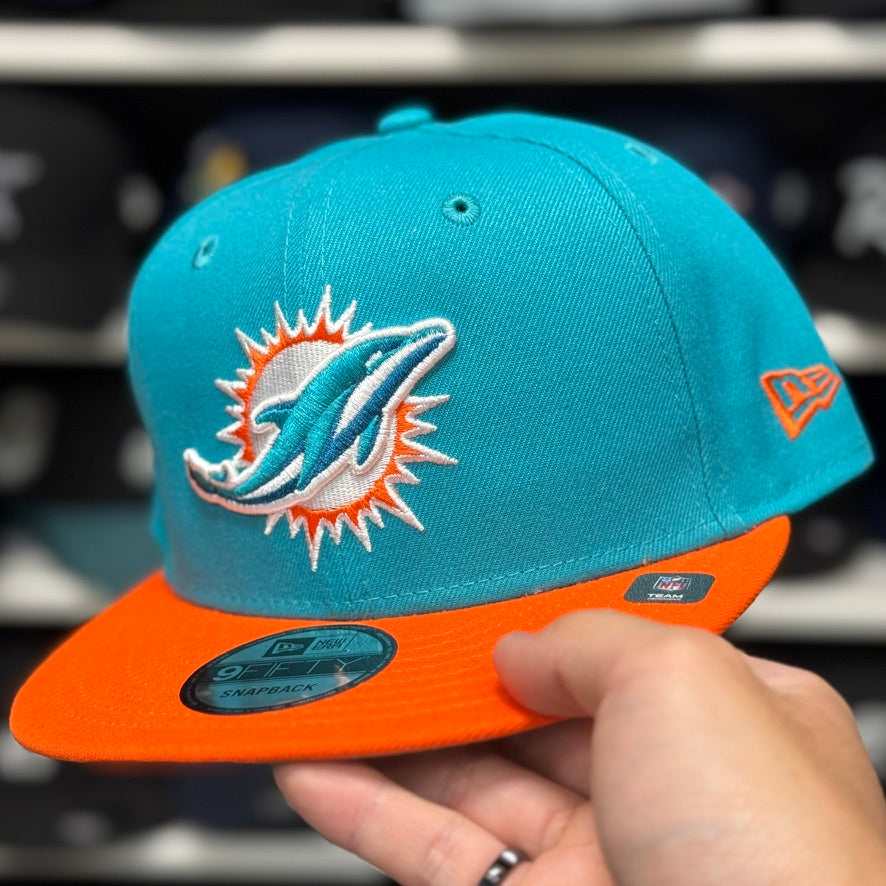 New Era Miami Dolphins Teal/Orange 9FIFTY Snapback - Product Image