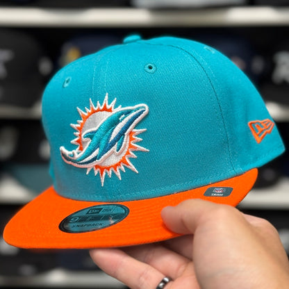 New Era Miami Dolphins Teal/Orange 9FIFTY Snapback - Product Image