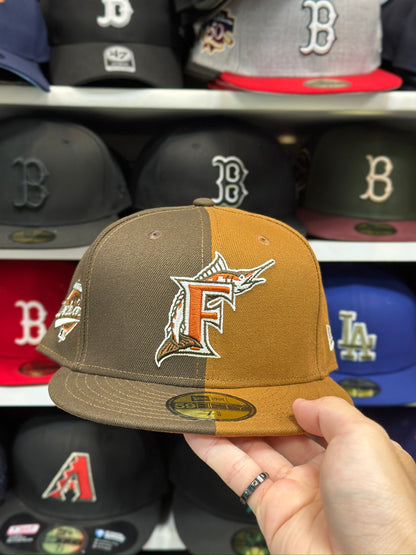 Florida Marlins MLB 'Dual Brown World Series' Patch | New Era 59FIFTY Fitted Cap