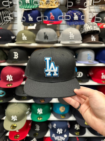 LA Dodgers MLB Vintage Blue Outline | New Era 59FIFTY Fitted Cap | Black