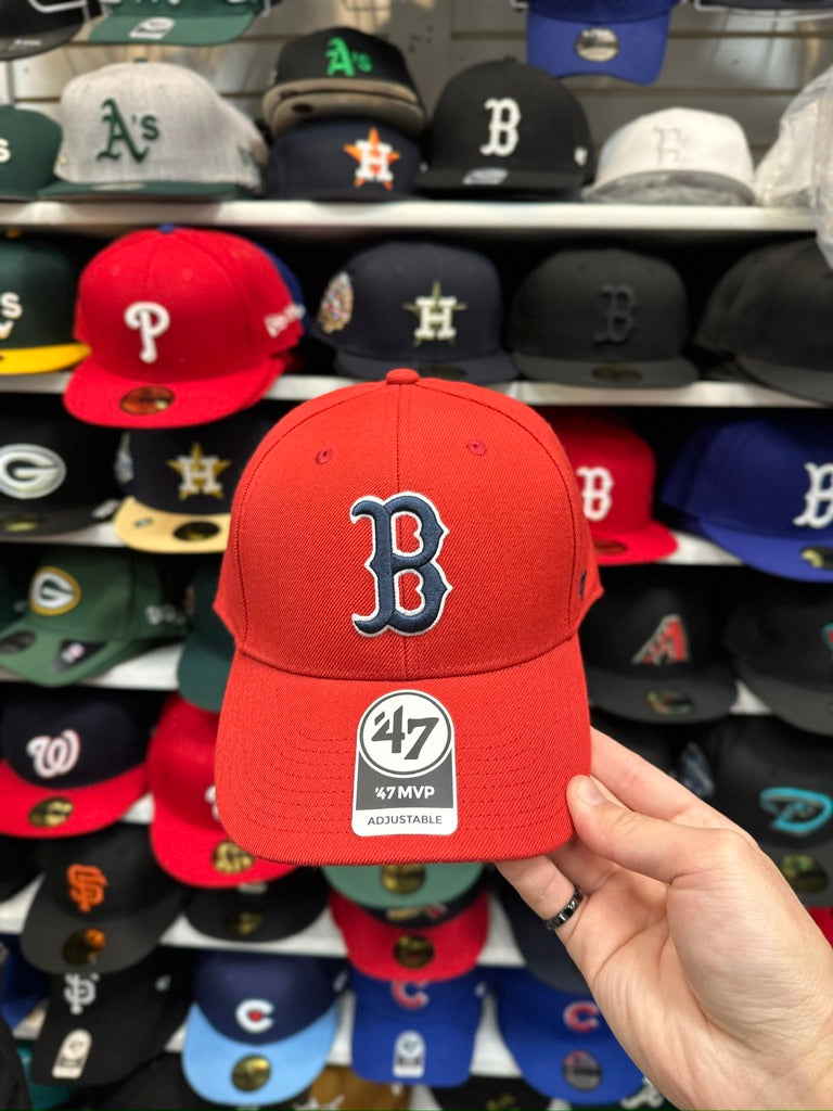 Boston Red Sox MLB Ball Cap | '47 Brand MVP Adjustable Curve Cap | Color Options