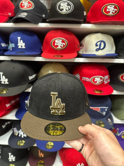 LA Dodgers MLB 'Stadium 1962-2022' Corduroy | New Era 59FIFTY Fitted Cap | Black/Brown