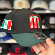 New Era Mexico World Baseball Classics A-Frame Black/Dark Green 9FORTY Snapback