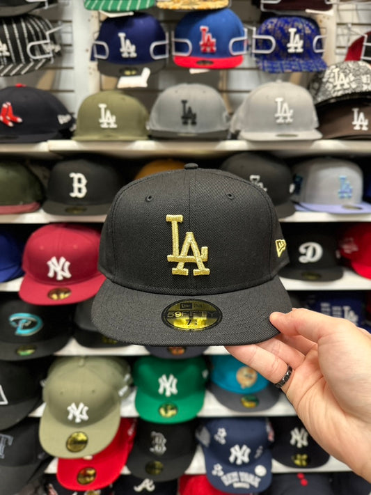 LA Dodgers MLB New Era 59FIFTY Fitted & 9FIFTY Snapback| Black