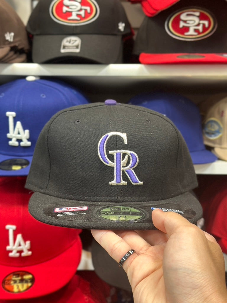 Colorado Rockies MLB Fitted Cap | New Era 59FIFTY Sized Hat | Black