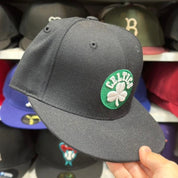 Boston Celtics Reebok Fitted Hat Black | Size 7 1/2 - Product Image