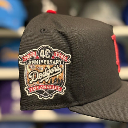 New Era Los Angeles Dodgers '40th Anniversary' A-Frame Metallic Red 9FIFTY Snapback - Product Image