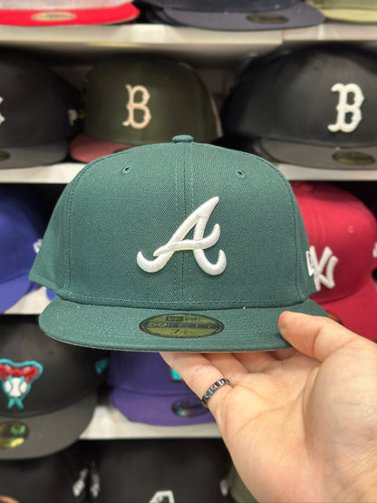 Atlanta Braves MLB Fitted Cap | New Era 59FIFTY Sized Cap | Dark Green