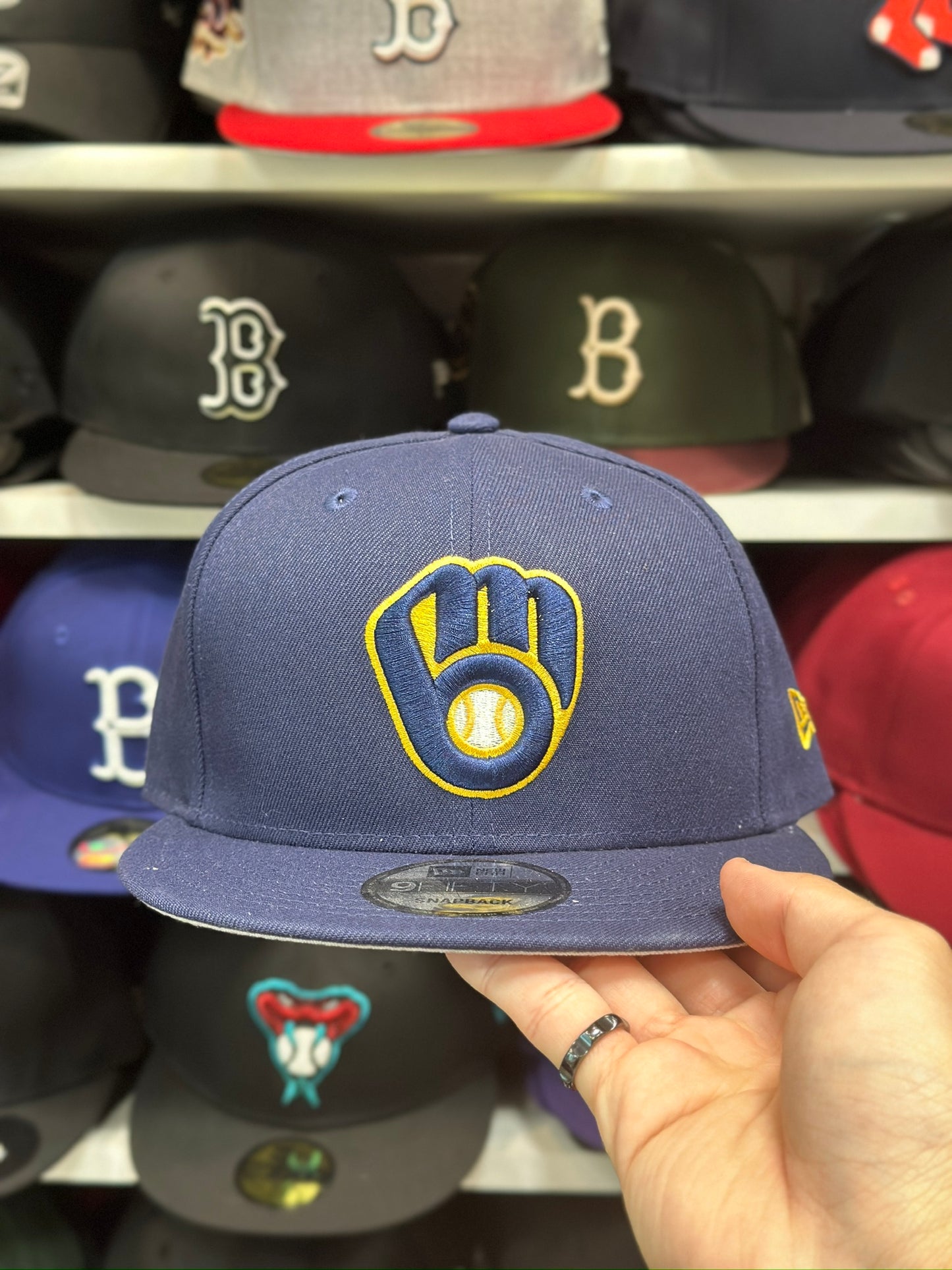 Milwaukee Brewers MLB Snapback  | New Era 9FIFTY Adjustable Snap | Dark Blue