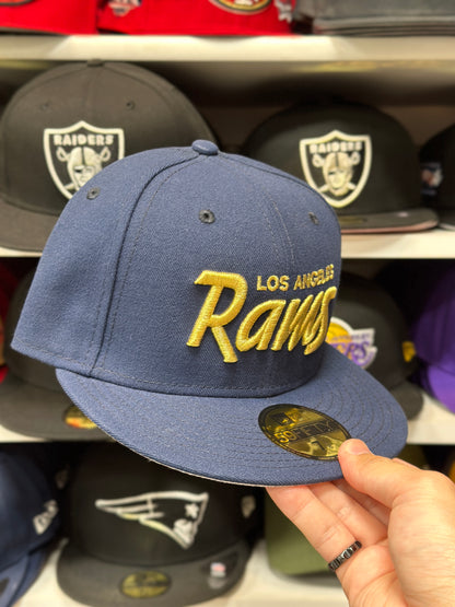 LA Rams NFL Script Fitted Hat | New Era 59FIFTY Sized Cap | Color Options