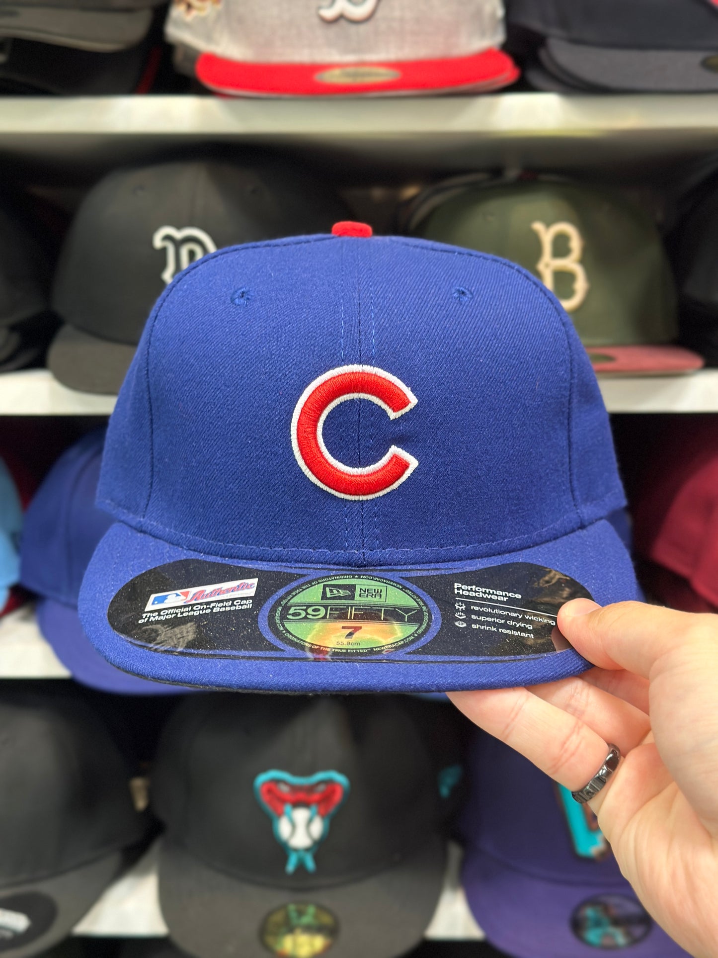 Chicago Cubs MLB Fitted Cap | Classic New Era 59FIFTY Sized Cap | Blue | Multiple Sizes