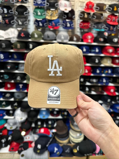 LA Dodgers MLB Dad Cap | '47 Brand Clean Up Adjustable Curve Hat | Color Options