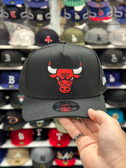 Chicago Bulls NBA A-Frame Cap | New Era 9FIFTY Adjustable Snapback| Black