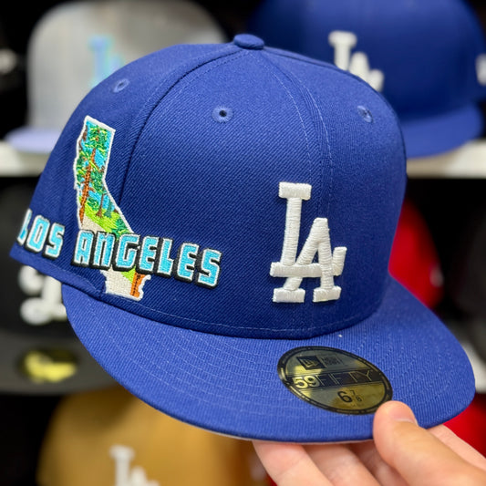 New Era Los Angeles Dodgers 'State of California' 59FIFTY Fitted Hat | Blue