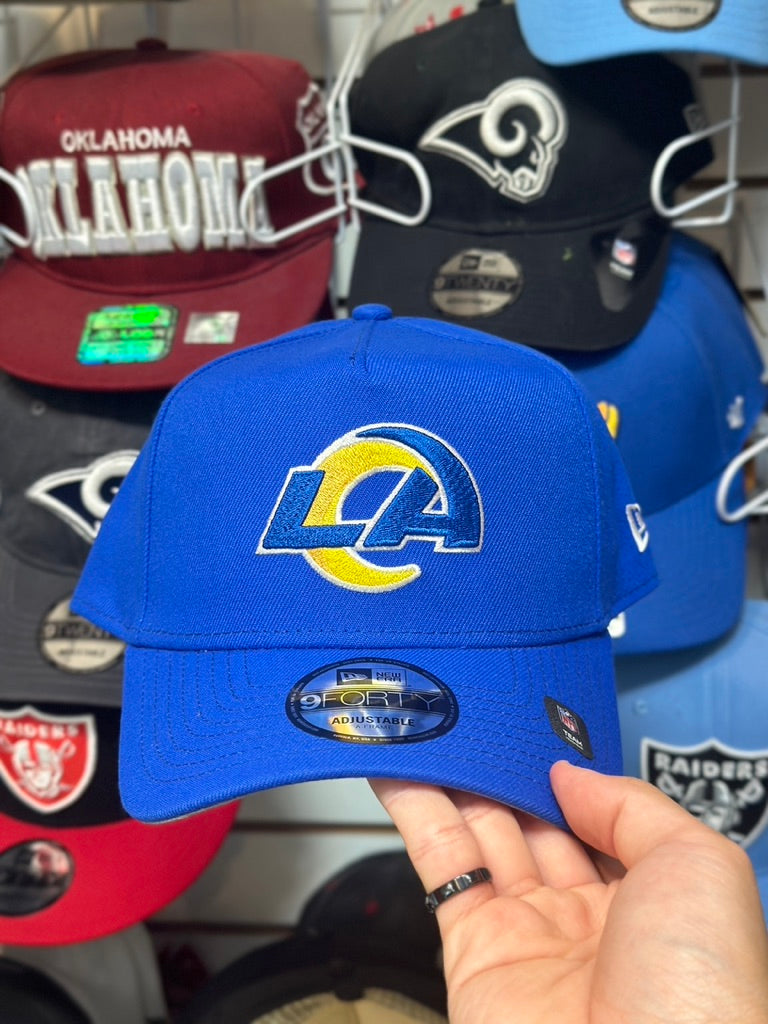 LA Rams NFL A-Frame SnapBack| New Era 9FORTY Adjustable Snap | Blue