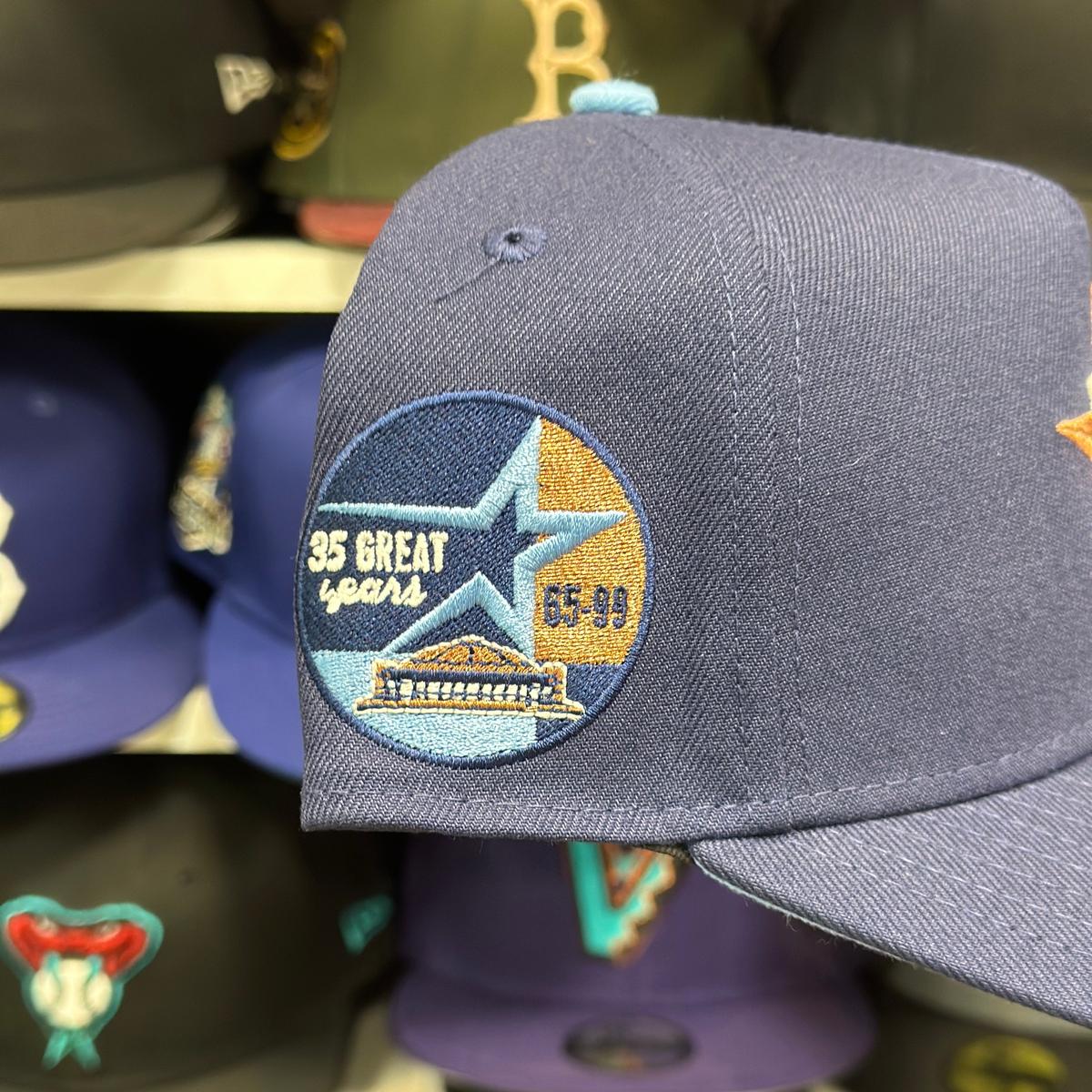 New Era Houston Astros '1965 - 1999 Patch' A-Frame Navy 9FORTY Snapback - Product Image