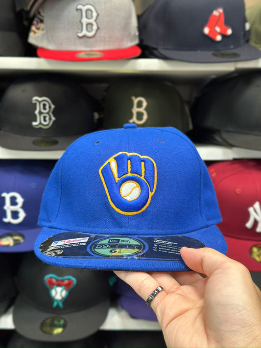 Milwaukee Brewers MLB Fitted Hat | New Era 59FIFTY Sized Cap | Blue