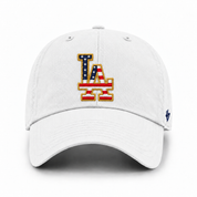 Los Angeles Dodgers 'USA Homeland Edition' '47 Brand Clean Up Adjustable Dad Cap - White