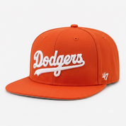 Los Angeles Dodgers Script '47 Brand Captain Adjustable Snapback - Orange - Product Image