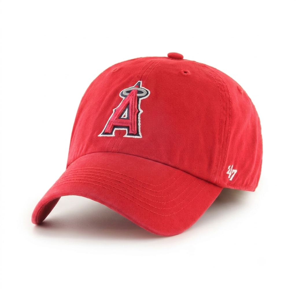 Los Angeles Angels '47 Brand Clean Up Adjustable Dad Cap - Red - Product Image