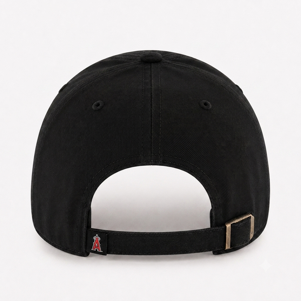*Check Logo Color* Los Angeles Angels '47 Brand Clean Up Adjustable Dad Cap - Black - Product Image