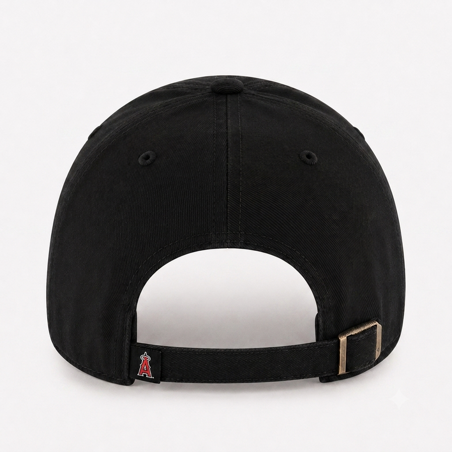 *Check Logo Color* Los Angeles Angels '47 Brand Clean Up Adjustable Dad Cap - Black - Product Image