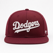 Los Angeles Dodgers Script '47 Brand Captain Adjustable Snapback - Burgundy - Product Image